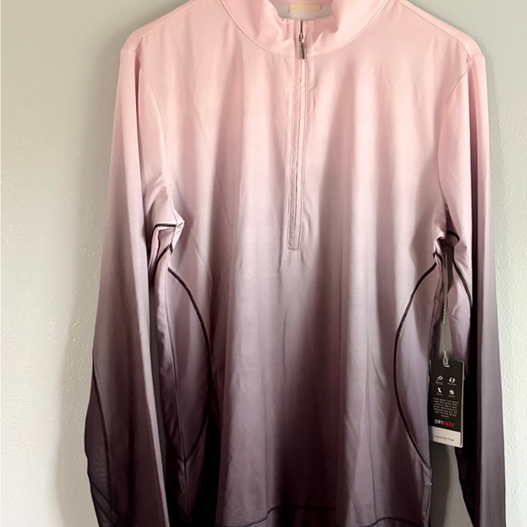 Gradient Pink and Gray Long Sleeve Top - Picture 1 of 3